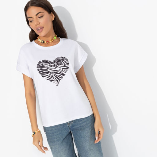 Футболка со спущенным плечом Оттенок настроения (heart) - Charutti фото 4