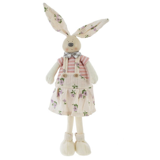 Игрушка набивная "Заяц/Зайка", L15 W8 H44/33 см, 2в.