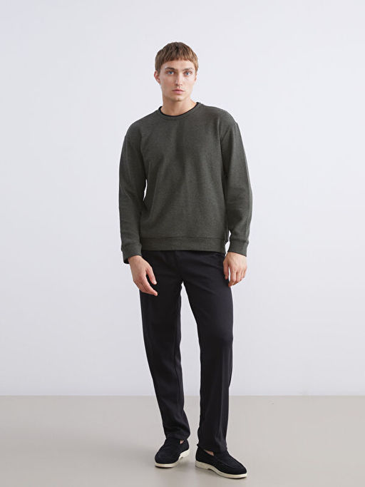 Bisiklet Yaka Erkek Sweatshirt