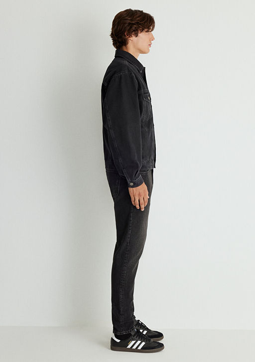 Ryan Antrasit Denim Jean Ceket - Mavi фото 5