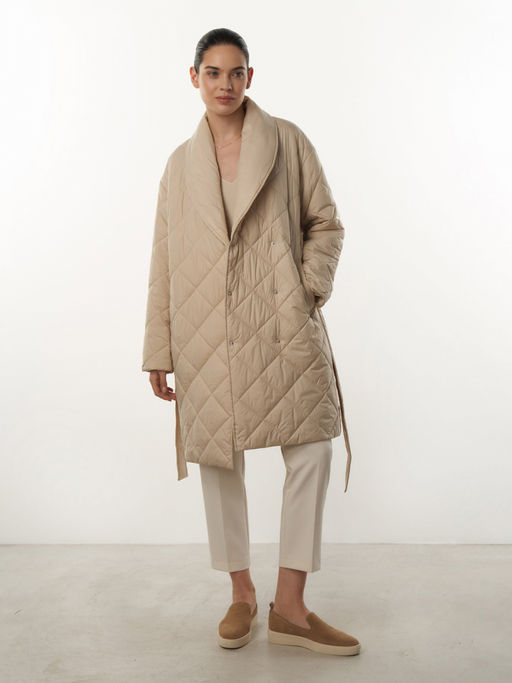 Conso/SM 230107 - light beige Утепленное полупальто  фото 6