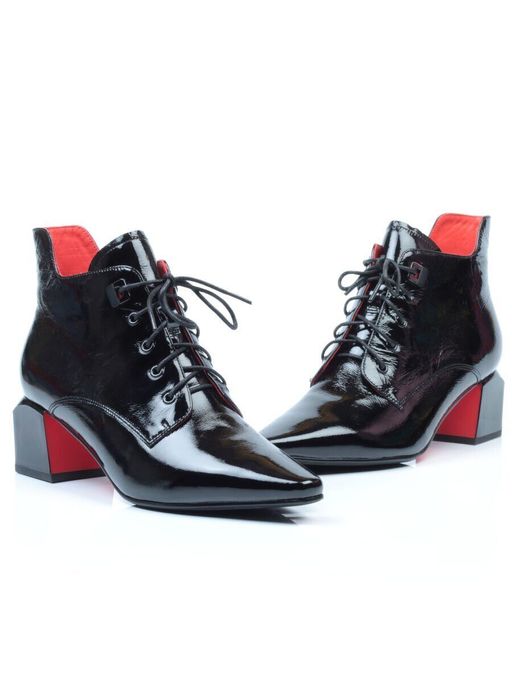 01-CP78-1 BLACK Ботильоны женские (натуральная кожа, байка) - Фабричный китай фото 14