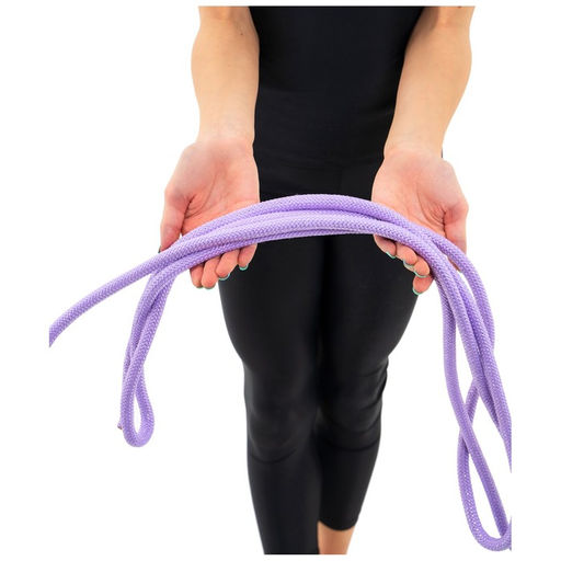 Скакалка гимнастическая утяжелённая Grace Dance, с люрексом, 3 м, 180 г, цвет сиреневый/серебристый  фото 8
