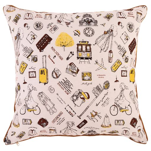 ПОДУШКА ДЕКОРАТИВНАЯ БОН ВОЯЖ,45Х45 СМ ,100