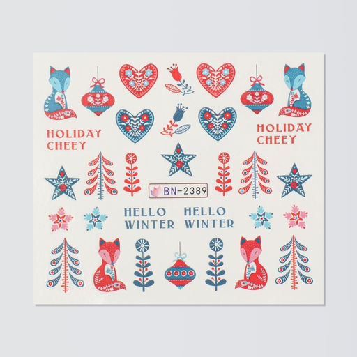 Цена за 6 шт. Слайдеры для ногтей Hello Winter, разноцветные - Qf фото 2