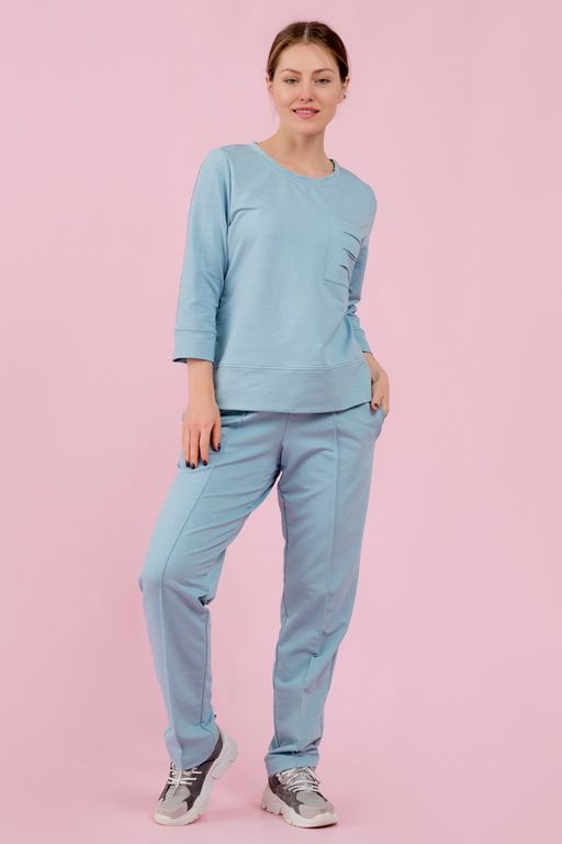 Брюки трикотажные голубые - Odis фото 5