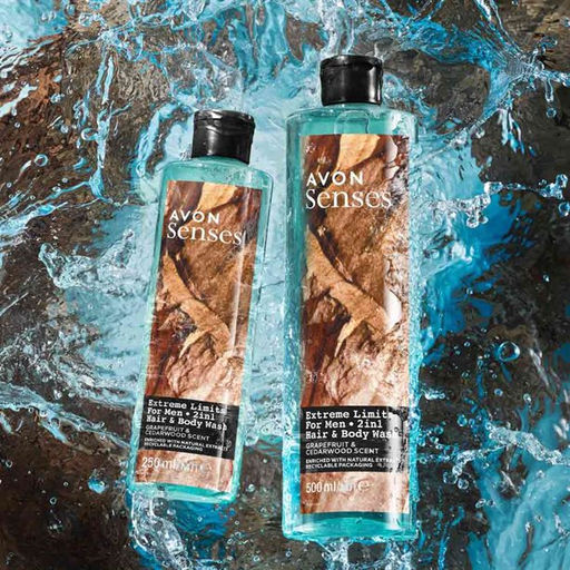 Шампунь-гель для душа для мужчин Экстремальный заряд, 250 мл - Avon фото 2