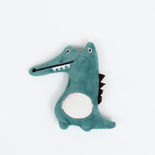 Игрушка для кошек с кошачьей мятой Крокодил, 10 см, бирюзовая - Пижон фото 2