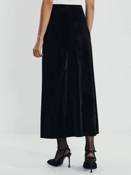 Юбка миди из бархата / Zarina