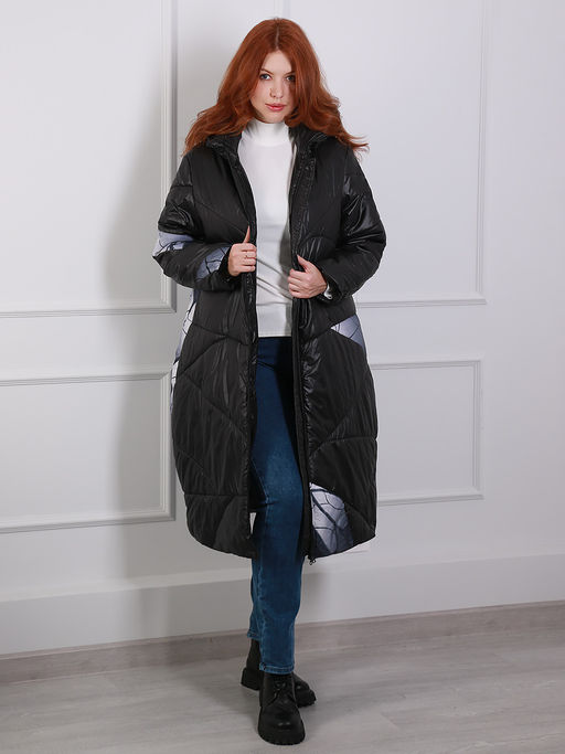 Пальто больших размеров стильное - Almond фото 3