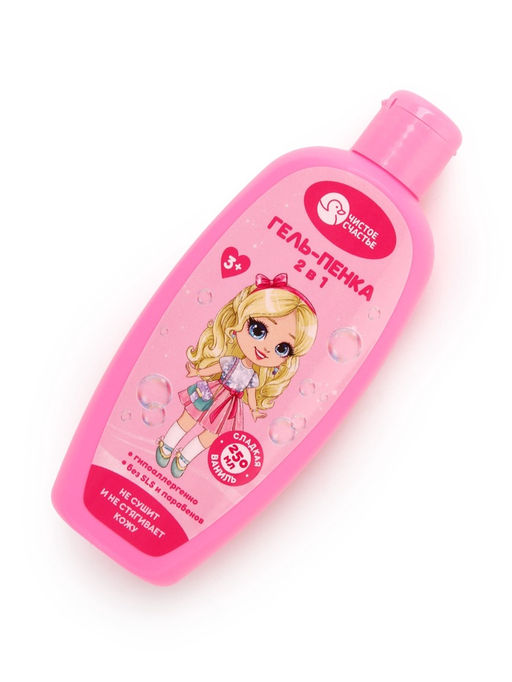 Цена за 2 шт. Гель-пена для девочек, аромат сладкой ванили, 250 мл, Чистое счастье  фото 3