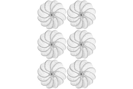 Набор 6 новогодних шаров 9,5*9,5 см Линии на белом - Elan gallery фото 5