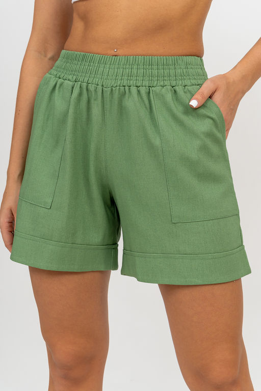 Шорты Натали 36781 из полиэстера с льном  фото 26