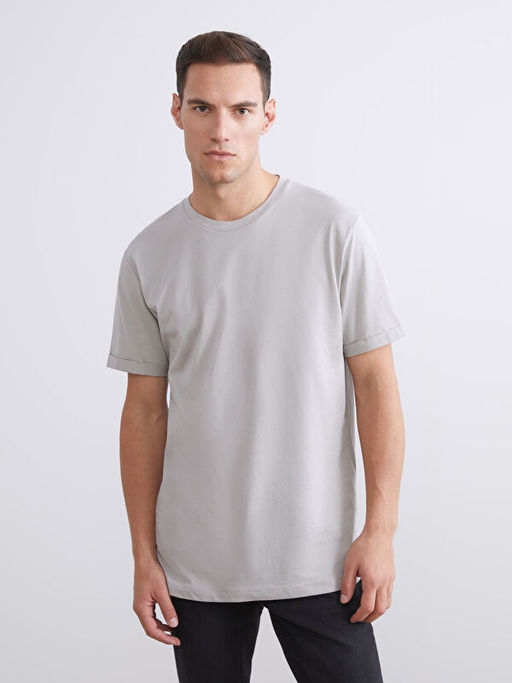 Bisiklet Yaka Penye Erkek Ti??rt