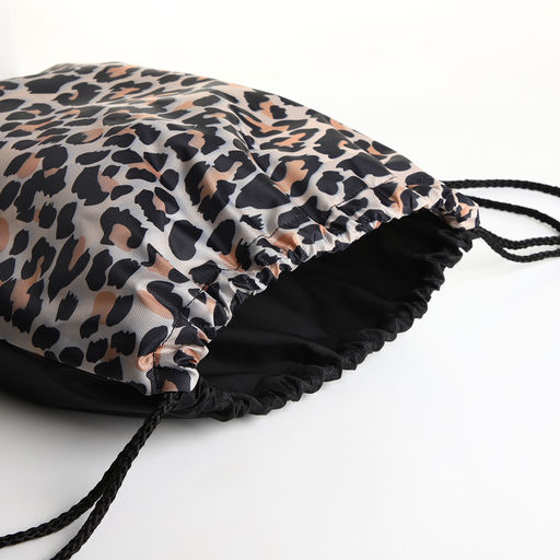 Мешок для обуви Леопард, 32*0,5*40 см, отд на шнурке, коричневый - Simaland фото 3