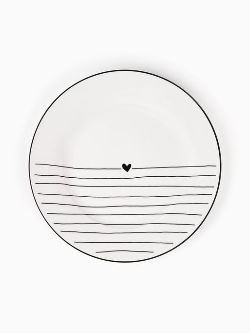 Тарелка плоская керамическая С любовью, d=20 см, ручная работа