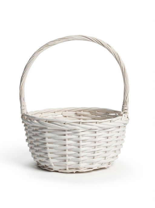 Корзина плетёная для хранения Havu, с ручкой, лоза, белая, набор 2 шт.