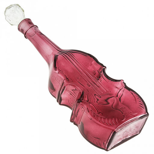 Графин-штоф стеклянный Скрипка 0,75л, 12,5х6,5х34см, малина (Россия) - Домашняя мода фото 6