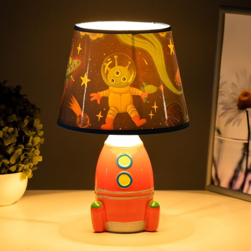 Настольная лампа с абажуром RISALUX Космический корабль, Е14, 15 Вт, 20?20?31 см, МИКС  фото 4