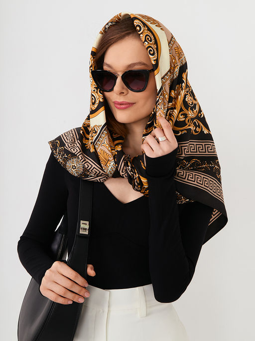 Большой, мягкий, тонкий и очень нежный двусторонний платок с рисунком. - Tantino фото 8