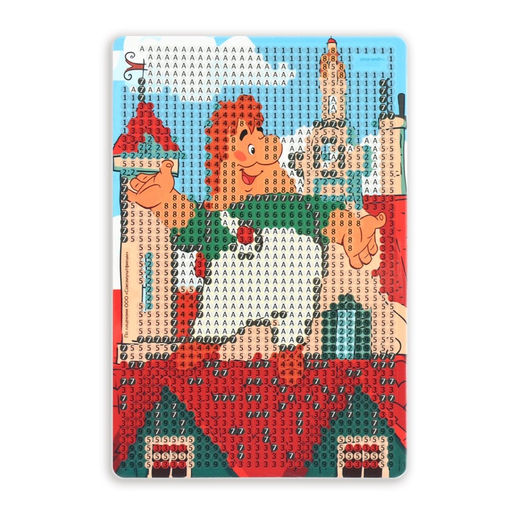 Алмазная мозаика с частичным заполнением для детей «Карлсон», 10×15 см