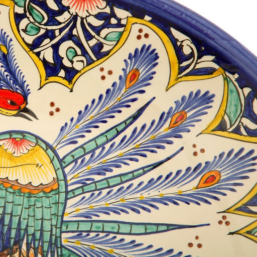 Ляган узбекский Риштанская Керамика «Жар-птица», d=41 см, МИКС