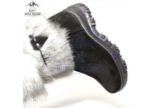 Детские унты, голубая норка, литая подошва