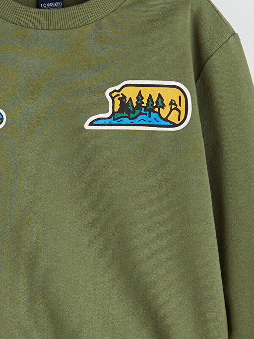 Bisiklet Yaka Erkek ?ocuk Sweatshirt