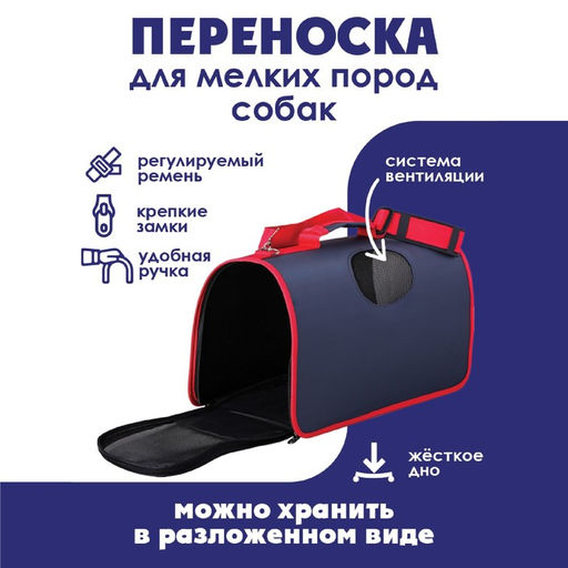 Сумка-переноска раскладная, каркасная Погнали! 45x27x20 см - Пушистое счастье фото 2