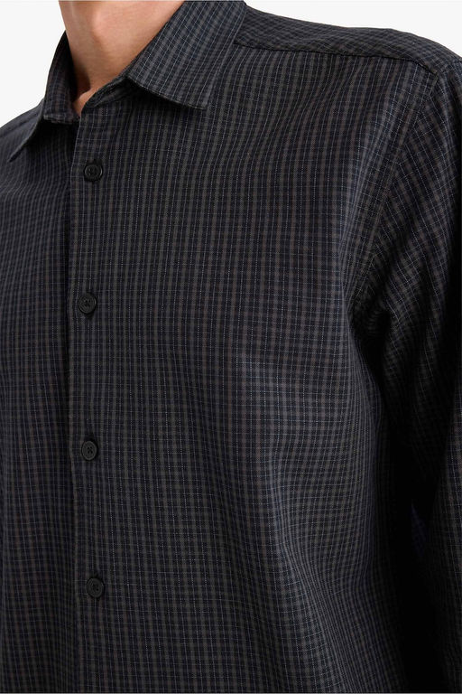 %100 Pamuk Regular Fit Bask_l_ G_mlek - Defacto фото 4