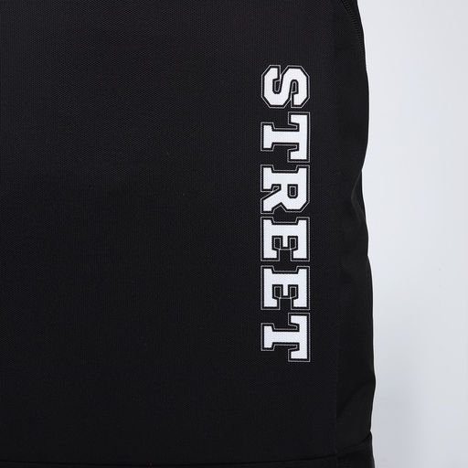Рюкзак школьный текстильный Street, 46×30×10 см, вертикальный карман, чёрный