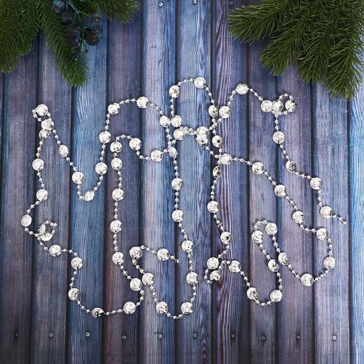 Бусы на ёлку Смайл, длина 2.7 м, МИКС