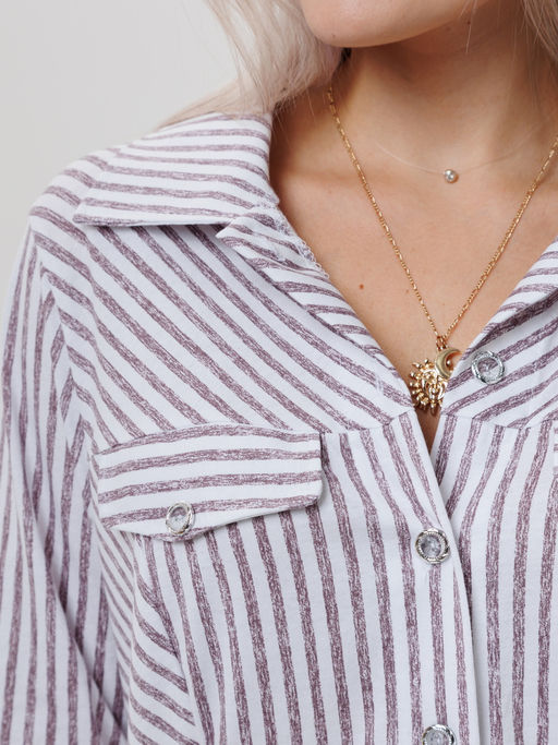 Блузка женская БЖ-72 (кулирка) Кофейная