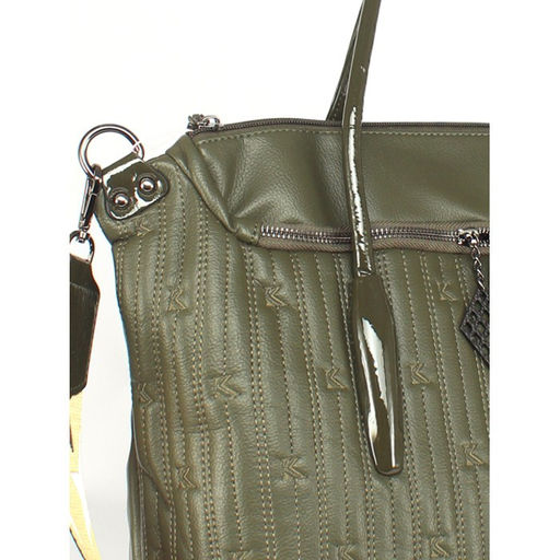 Сумка женская искусственная кожа Vevers-L 660 F 567-705, 1отд+карм/перег, плечевой ремень, зеленый SALE 258458 - Adelia фото 4