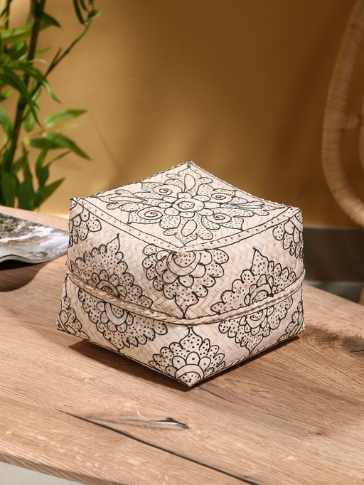 Корзинка плетёная «Бонтанг», 19×19×14 см, бамбук, светлая