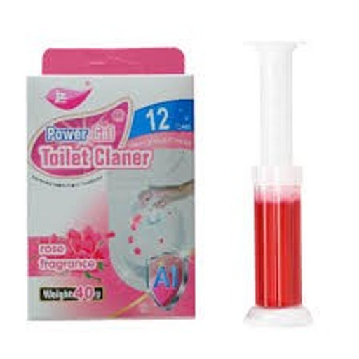 Гель освежитель-очиститель для унитаза в форме шприца, роза