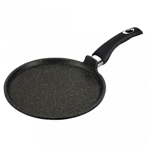Сковорода блинная с антипригарным покрытием Cosmo д22см, h7см, s3,8мм, дно s4,5мм, литой алюминий, эргономичная ручка с покрытием soft- touch, Regent (Китай)