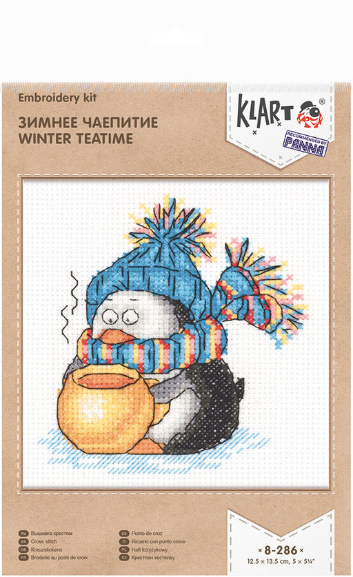 Klart набор для вышивания 8-286 Зимнее чаепитие 12.5 х 13.5 см
