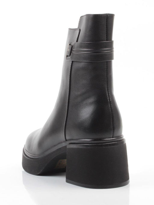 04-M3-5247 BLACK Ботинки зимние женские (натуральная кожа, натуральный мех)