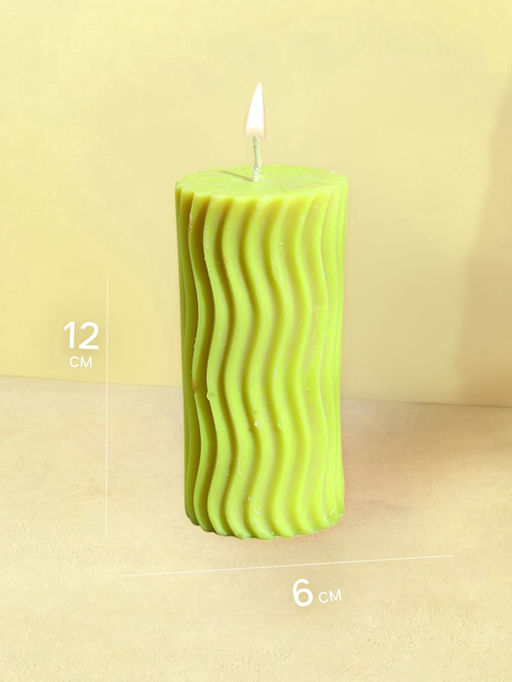 Свеча "Волны" 6х6х12 см, соевый воск МИКС