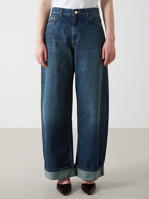 Wideleg Kad?n Jean Pantolon