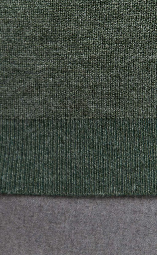 Джемпер мужской с воротником-стойкой на молнии F321-15304Rus зеленый - Fine joyce фото 8