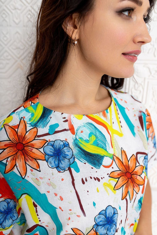 Платье А-351 яркие цветы - Took a look фото 4