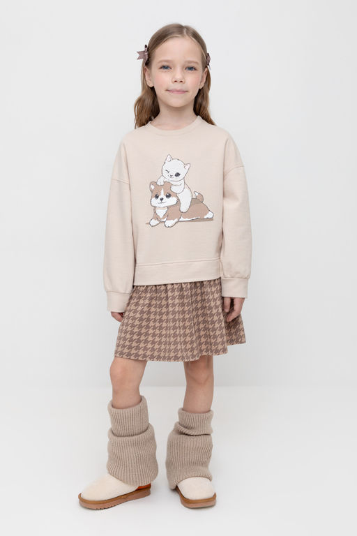 Платье для девочки бежевый - Crockid фото 6