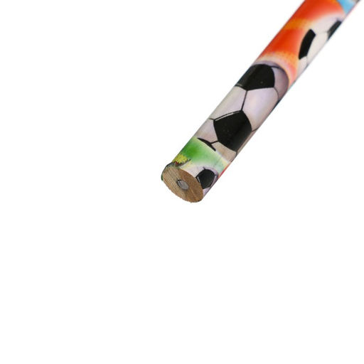 Цена за 12 шт. Карандаш чернографитный с ластиком Calligrata «Футбол», твёрдость НВ, МИКС