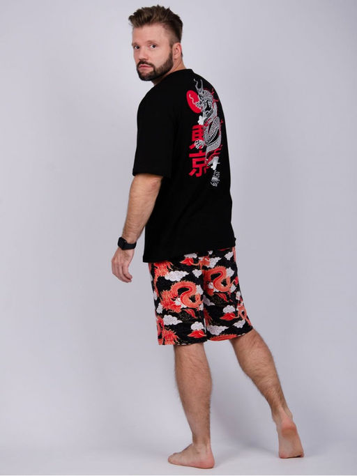 Костюм Драконы шорты, трикотаж - Малина фото 13