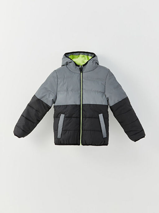 Kap??onlu Reflekt?r Detayl? Erkek ?ocuk ?i?me Mont - Waikiki фото 3