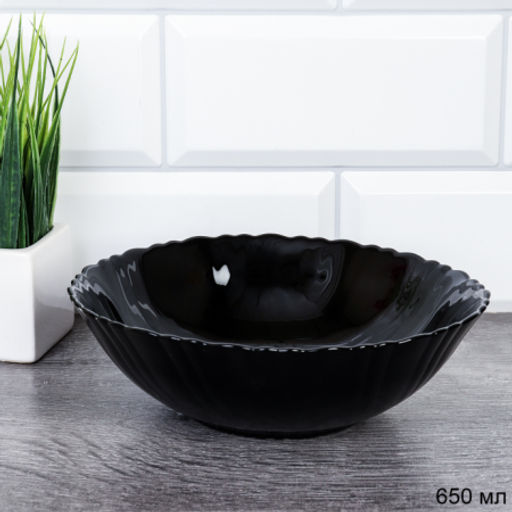 Тарелка глубокая суповая 650 мл Классика Черная / B-LHBW70 /уп 6/72/