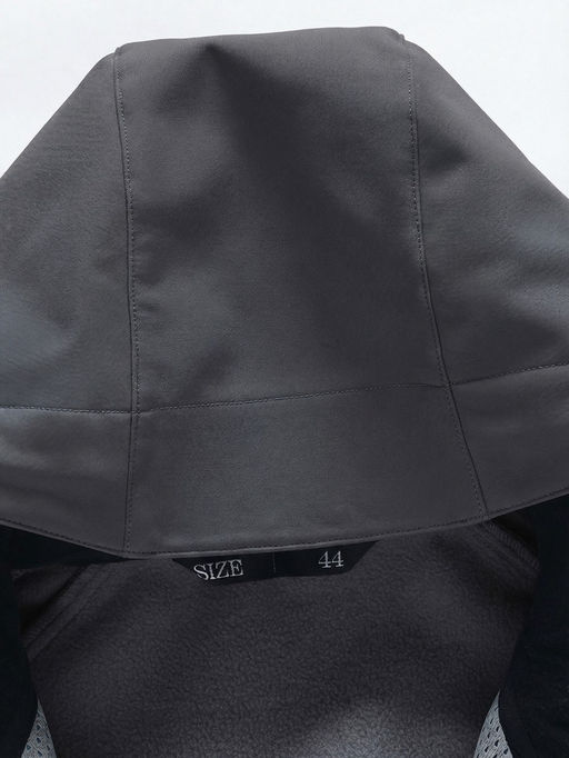 Парка женская софтшелл виндстоппер удлинённая с капюшоном черного цвета 9614_1Ch