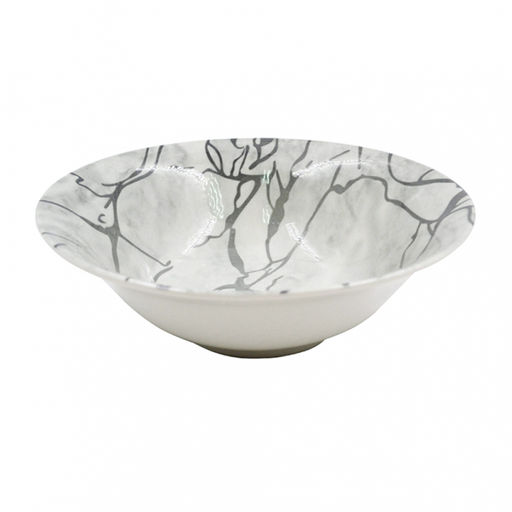 Салатник 7" 590мл, 18см Lavenir "Серый мрамор" гладкий край фарфор арт. сгк7-5573 (00104177)